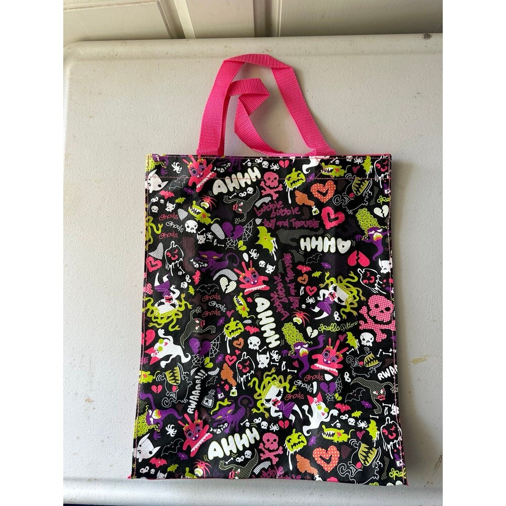 Vintage NWOT Old Navy All Over Ghouls Waterproof Halloween Trick Or Treat Bag